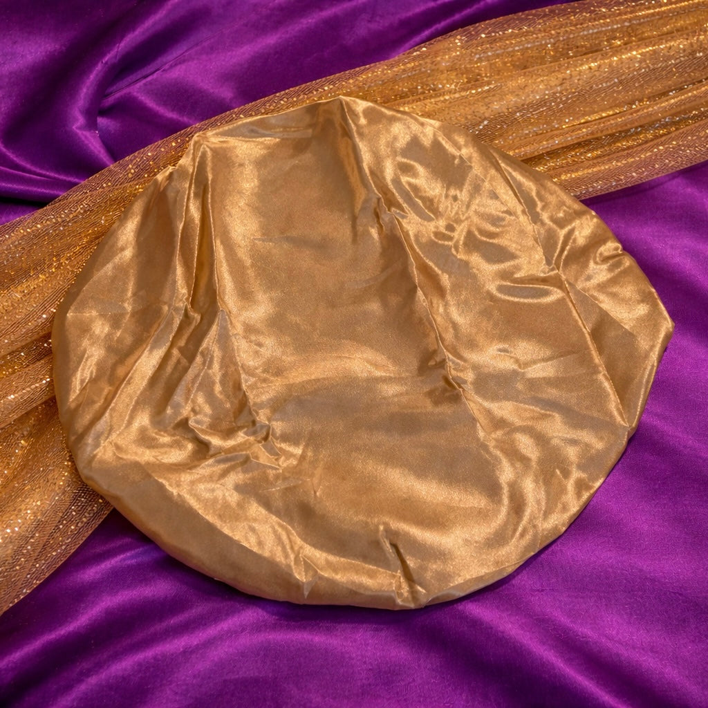 Gold Satin Bonnet