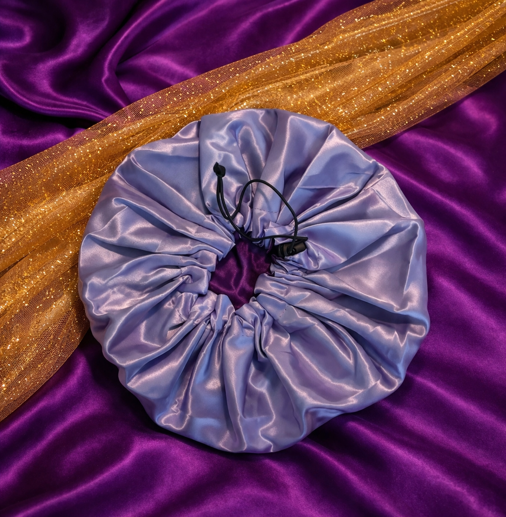 Purple Satin Bonnet