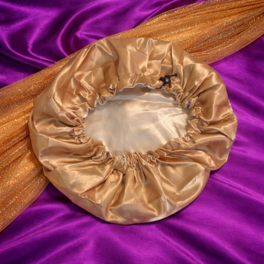 Gold Satin Bonnet